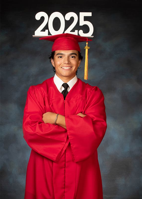 Evoto graduate with class year on top of head<br />
